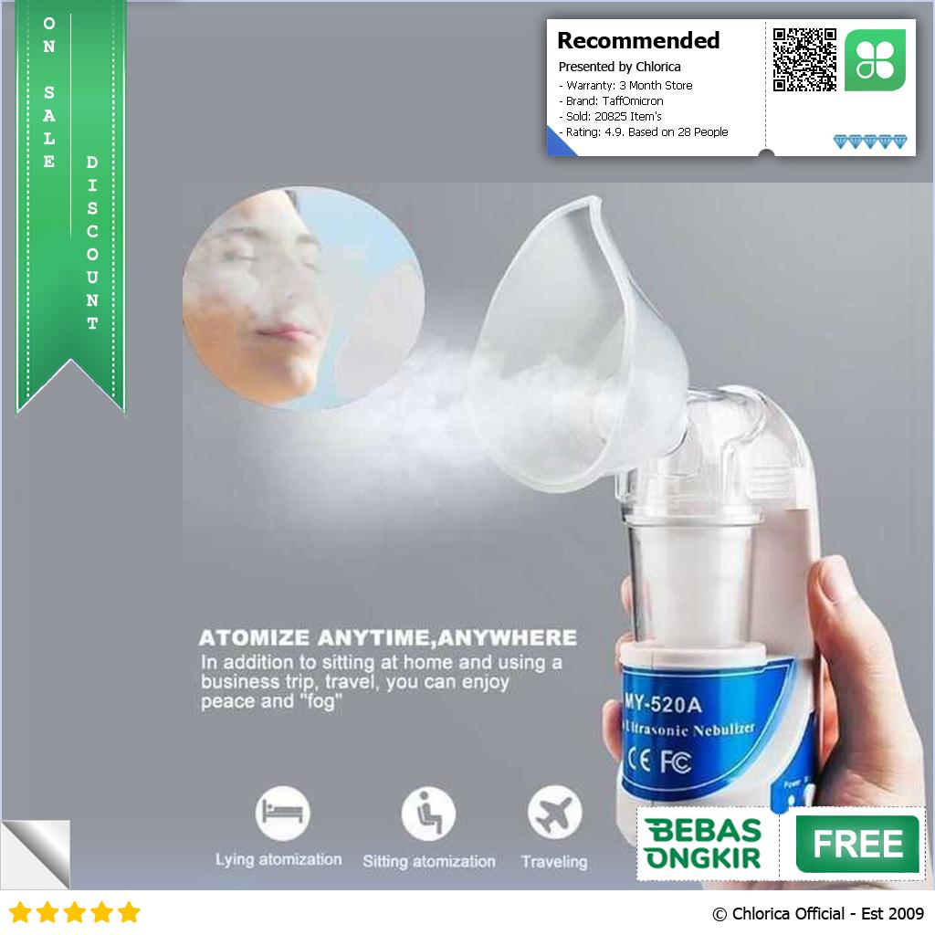 TaffOmicron Alat Terapi Pernapasan Ultrasonic Steam Inhale Nebulizer MY 520A