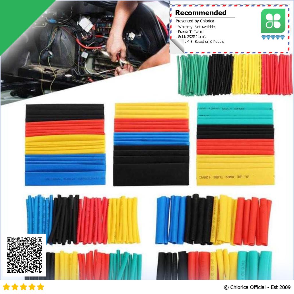 Taffware Selongsong Pelapis Kabel Insulasi Heat Shrink Tube 328 PCS DHS3