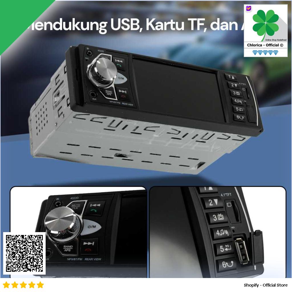 Kklusb Tape Mobil Audio Bluetooth MP5 Parkir Monitor 4.1Inch 4022D