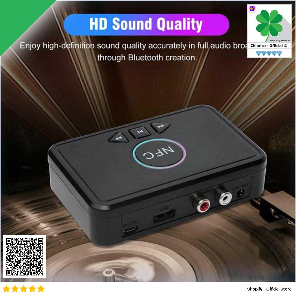 TaffSTUDIO Audio Bluetooth 5.0 Receiver Adapter NFC RCA AUX D10