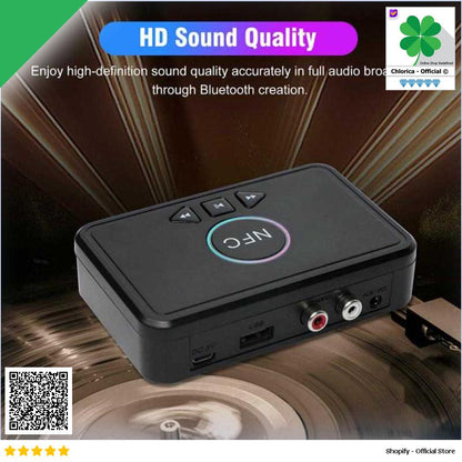 TaffSTUDIO Audio Bluetooth 5.0 Receiver Adapter NFC RCA AUX D10