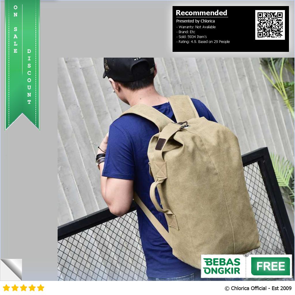 DING XIN CLAN Tas Ransel Travel Kanvas DX170