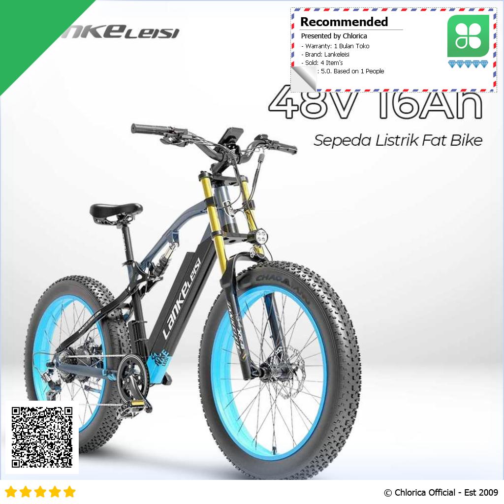 Lankeleisi Sepeda Listrik Fat Bike Tire 26x4 Inch 48V 16Ah 1000W RV700