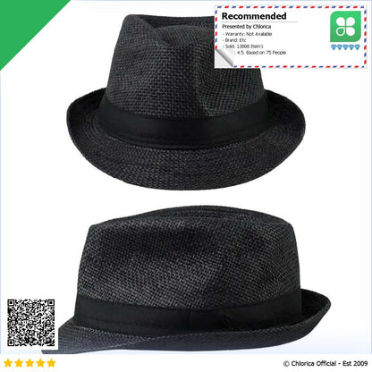 Yingrui Topi Fedora Unisex Laken Hat Jazz Classic Vintage M 38