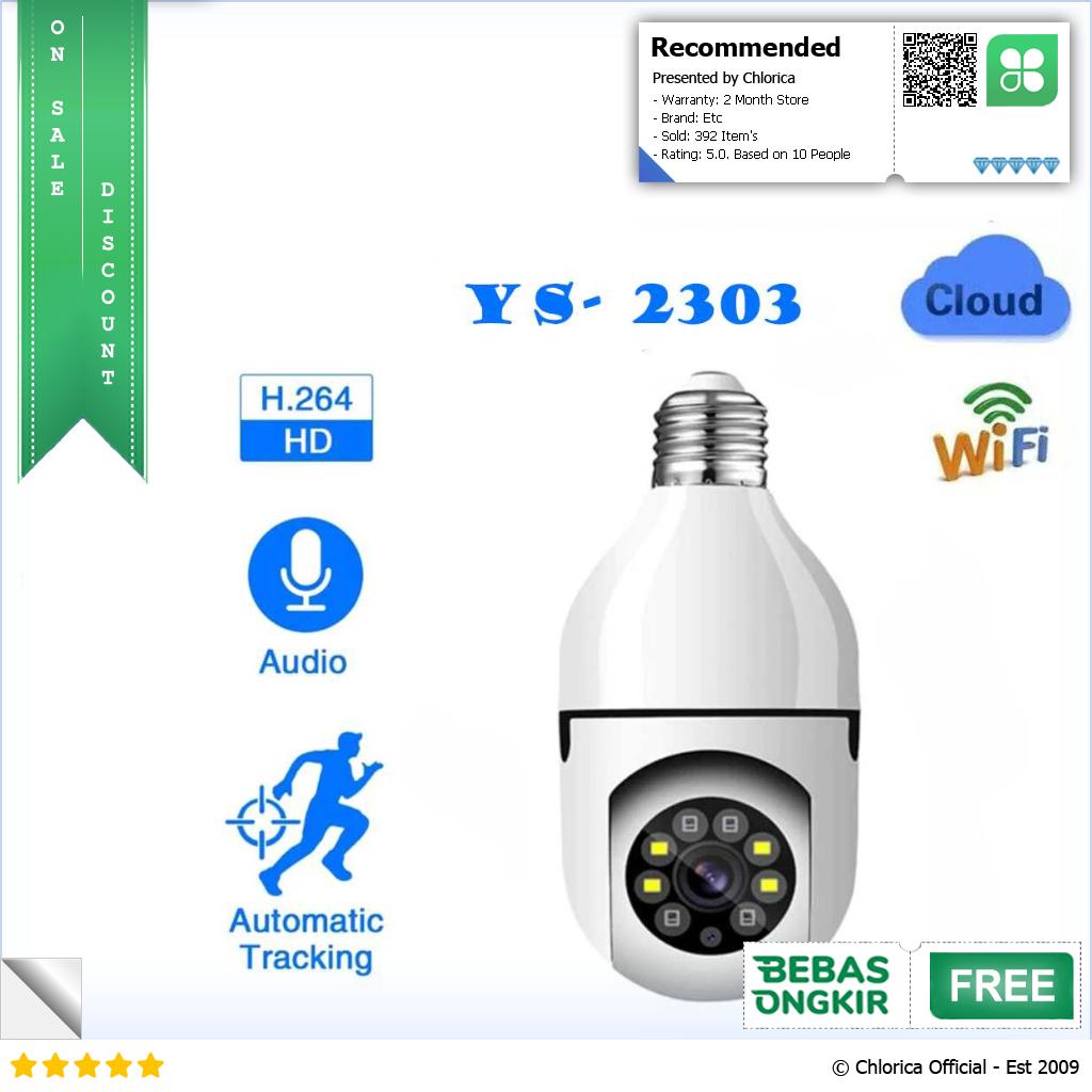 YILOT Kamera CCTV Bohlam WiFi IP Camera IR Motion Sensor E27 2MP 1080P YS 2303