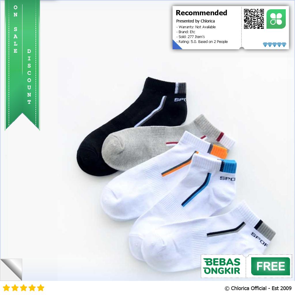 LKWDer Kaos Kaki Kasual Sporty Cotton Breathable 39 42 5 Pasang LK5