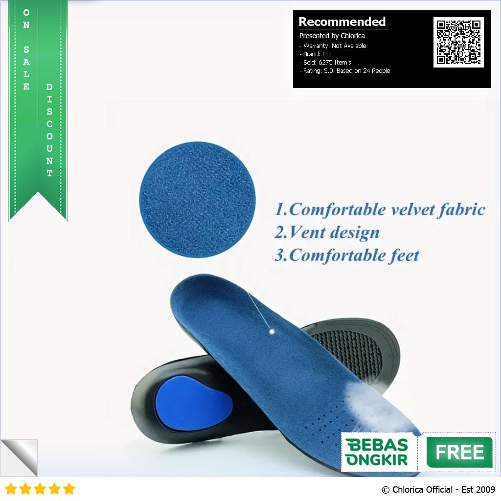 Insole Sepatu Alas Kaki Orthopedic EVA Flatfoot Massage E003