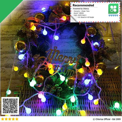 TaffLED Lampu Hias Gantung String Lights Model Bohlam Mini Waterproof ZYD0931