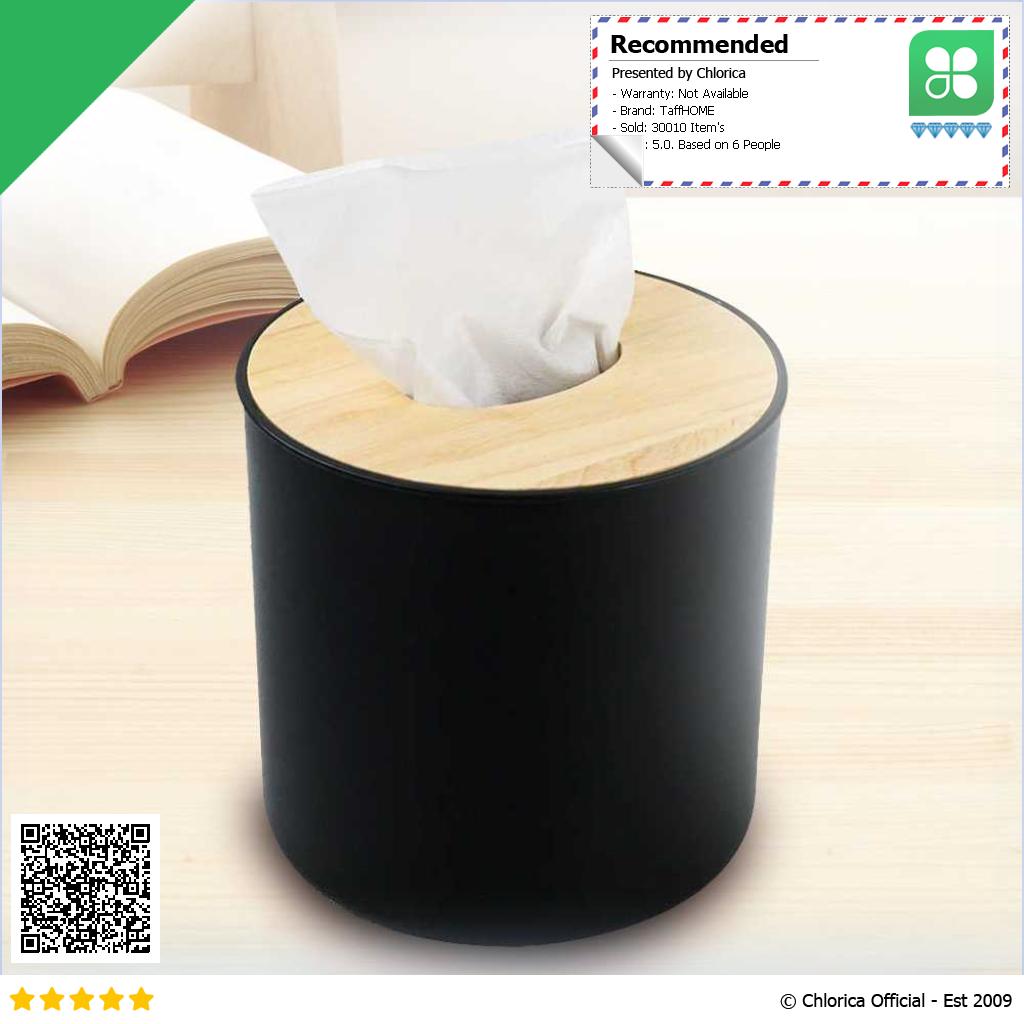 TaffHOME Kotak Tisu Kayu Multifungsi Wooden Tissue Box ZJ003