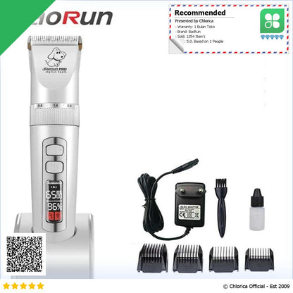 BaoRun PRO Cukur Elektrik Bulu Hewan Anjing Pet Grooming Rechargeable P9