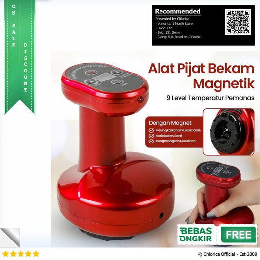 MOFAIJANG Alat Pijat Bekam Magnetik Electric Therapy 9 Gears Recharge DS 1880