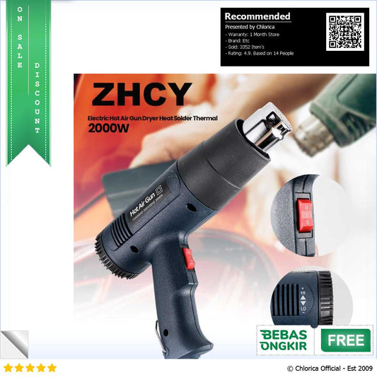 ZHCY Electric Hot Air Gun Dryer Heat Solder 2000W