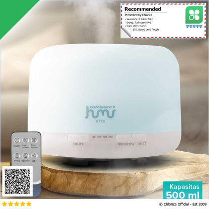 Taffware HUMI Air Humidifier Aromatherapy 7 Color 500 ml With Remote A770