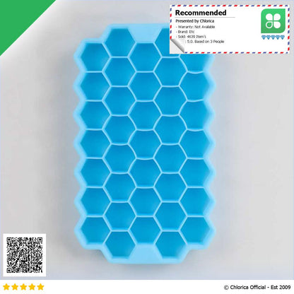 SILIKOLOVE Cetakan Es Batu Ice Cube Tray Honeycomb Heksagon 37 Slot DU655