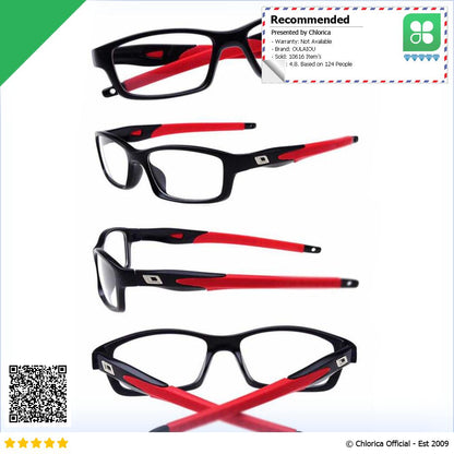 OULAIOU Kacamata Sporty Outdoor Glasses Silicone Frame 9837