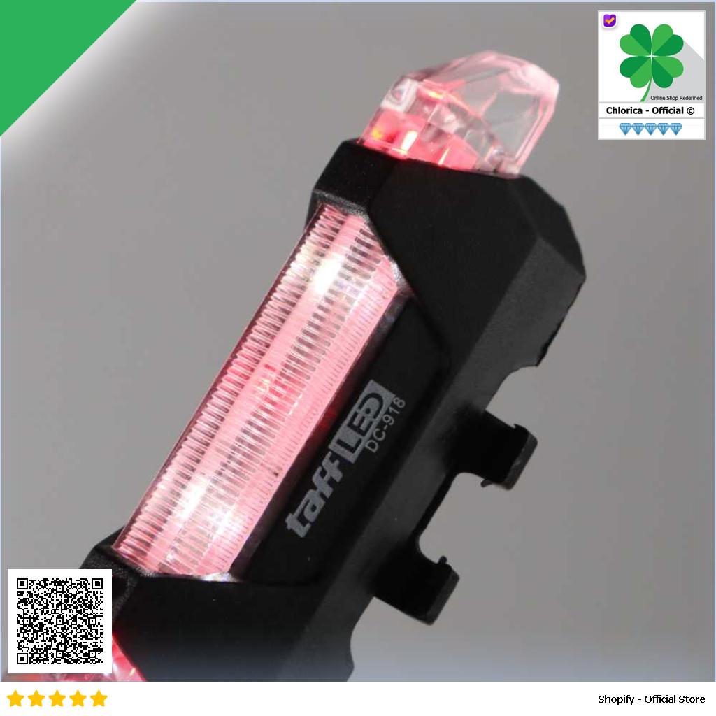 TaffLED Lampu Belakang Sepeda Bicycle Light USB Rechargeable 15 Lumens DC 918