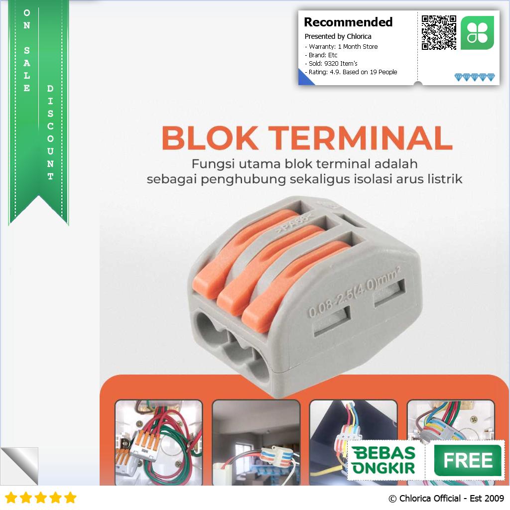 Guillermo Terminal Block Konektor Sambungan Kabel Listrik 1PCS