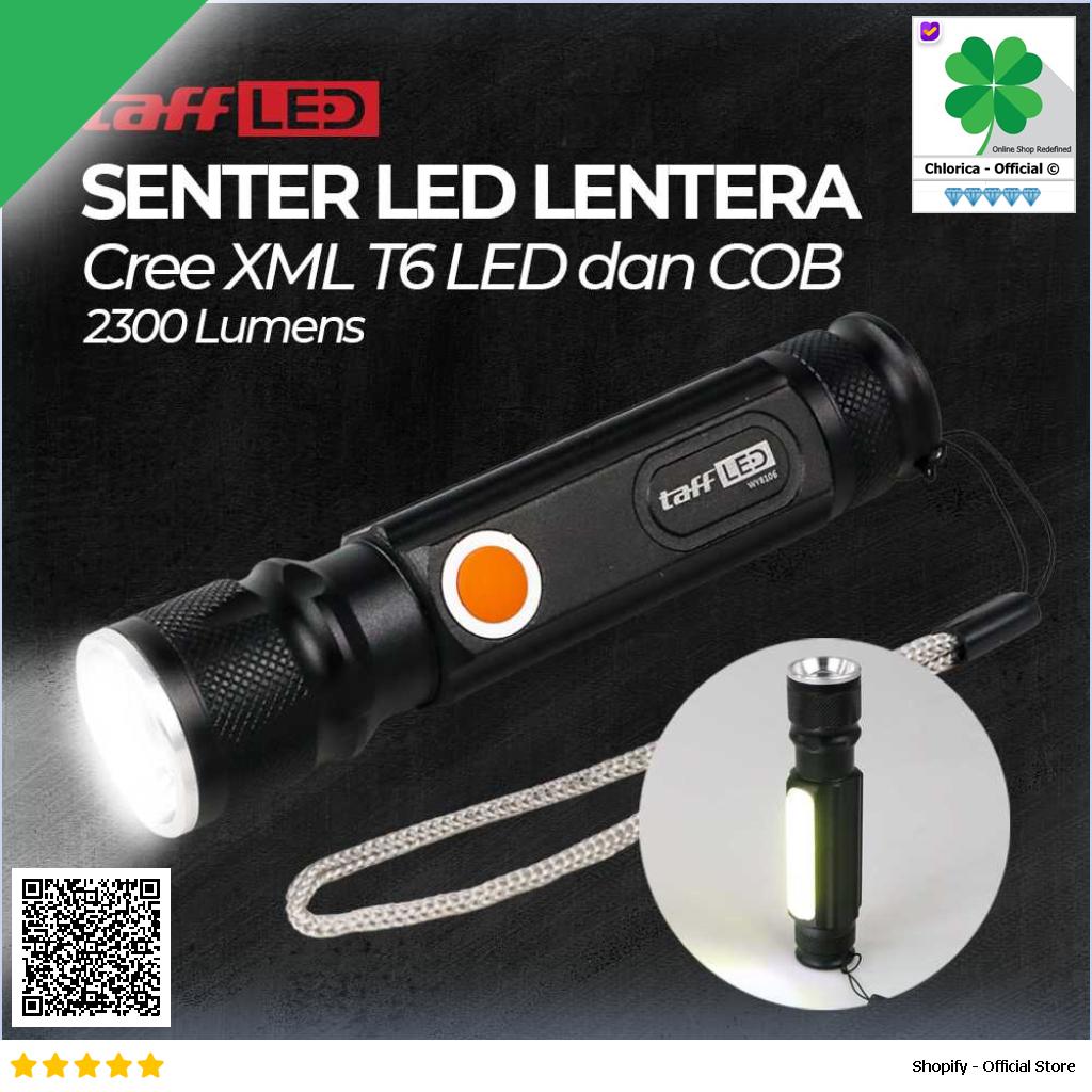 TaffLED Senter LED Lentera USB T6 dan COB 2300 Lumens WY8106