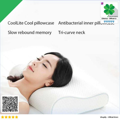 8H Tri curved Memory Foam Slow Rebound Pillow Bantal Tidur H1