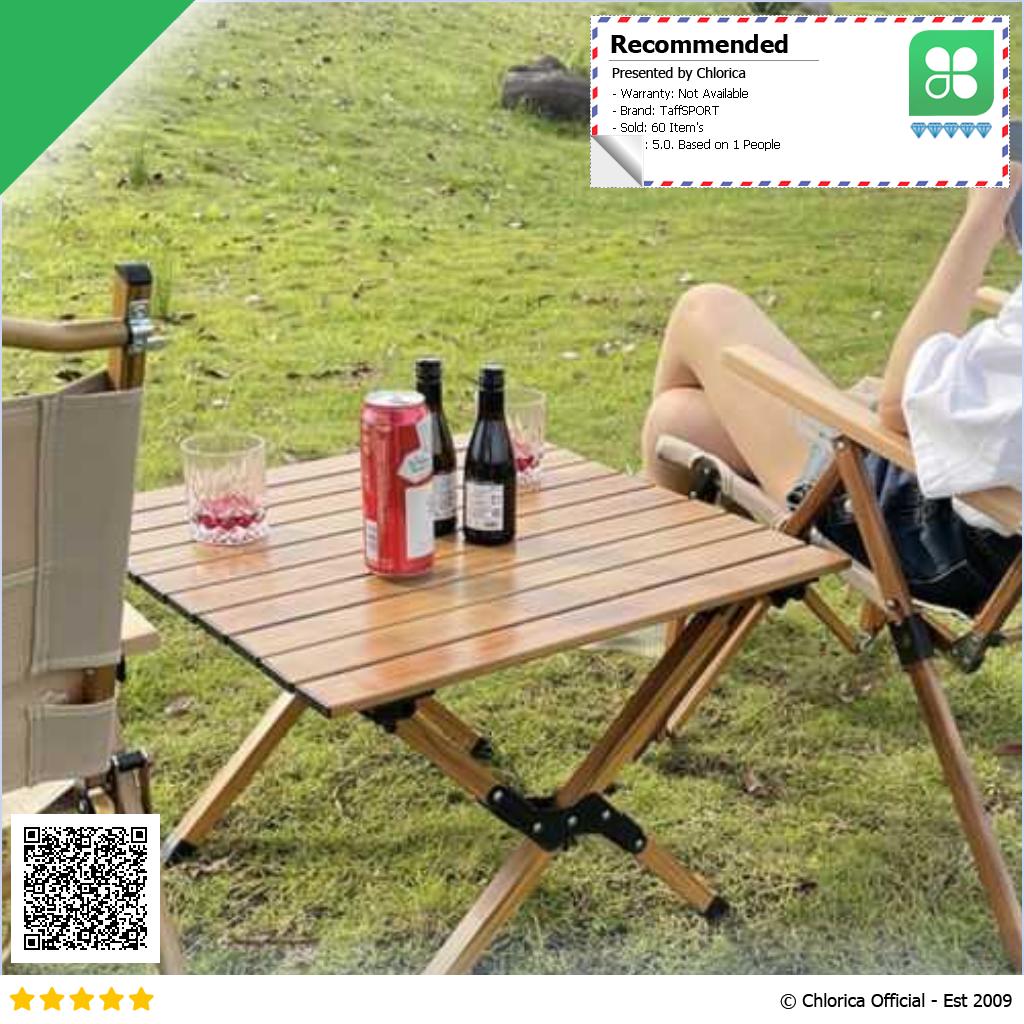 TaffSPORT Meja Lipat Portable Camping Folding Table Aluminium 59cm XT6