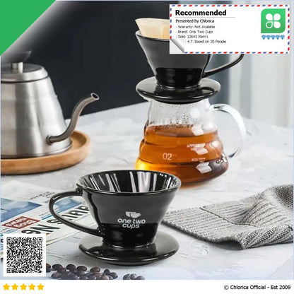 One Two Cups Filter Penyaring Kopi V60 Glass Coffee Filter Dripper ZM639