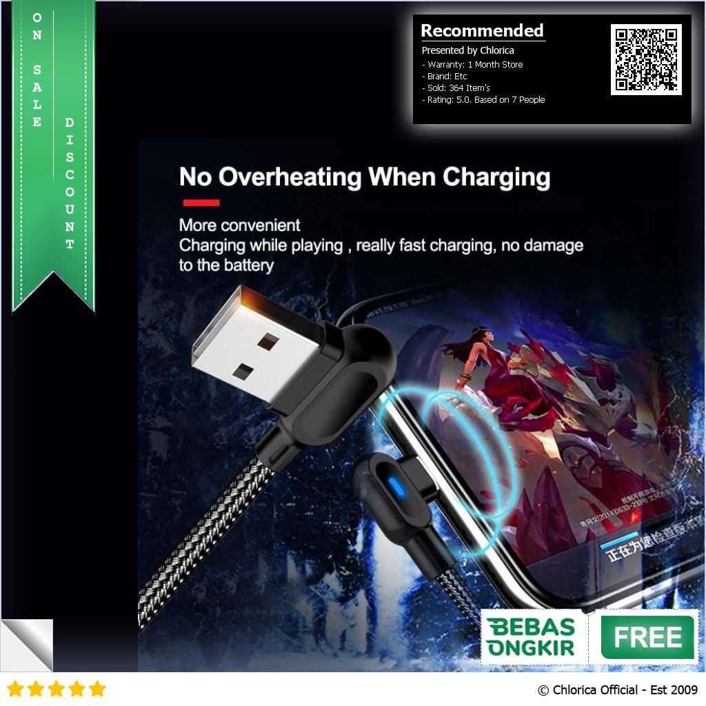 UGI Kabel Data Multifungsi Fast Charging L Shape Braided 5V 2A 1M UGI02