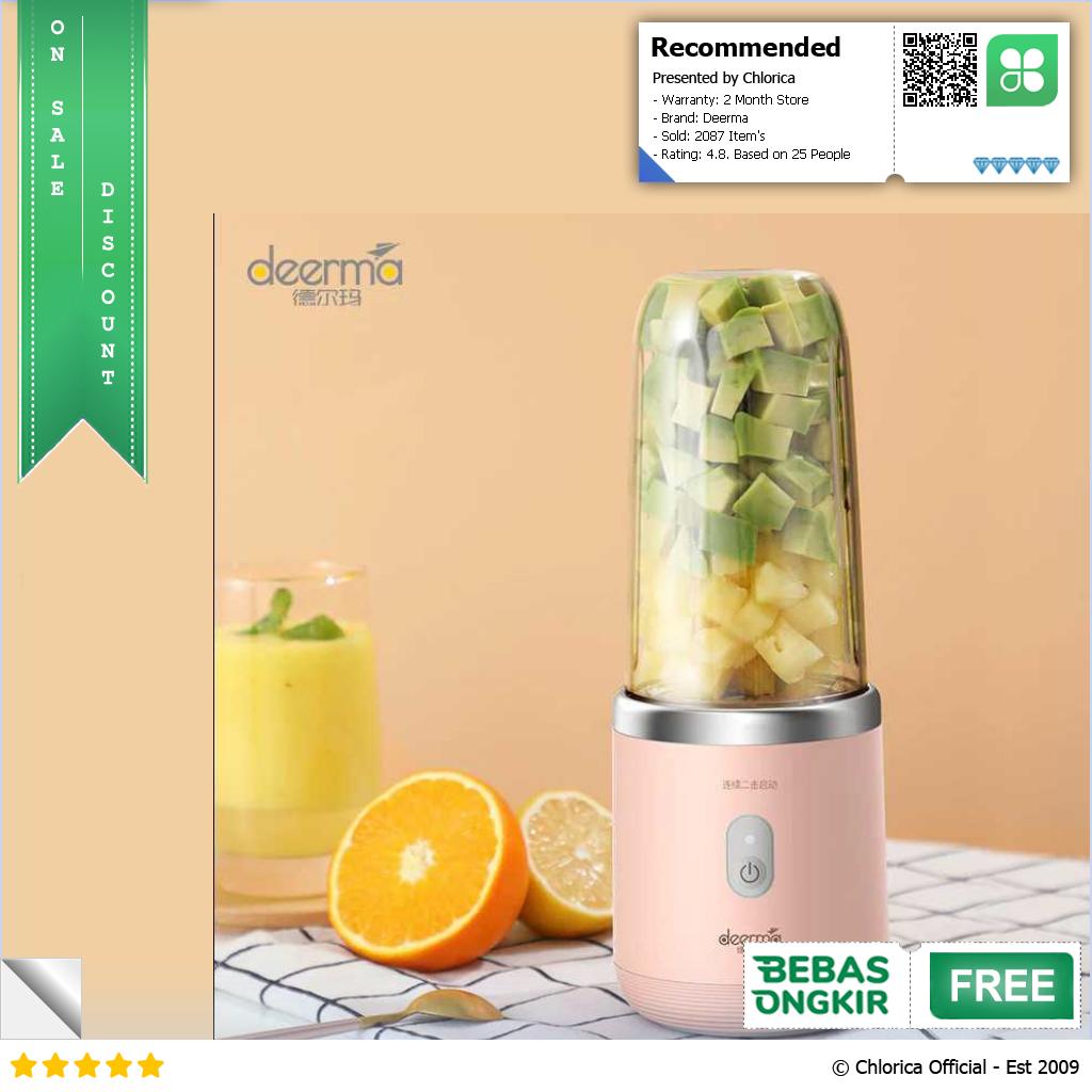 Deerma Blender Portable Buah Juicer Wireless 1500mAh 400ml DEM NU05