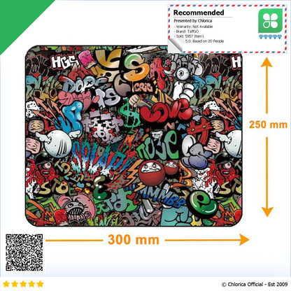 TaffGO Gaming Mouse Pad Street Grafitti Desk Mat EI25