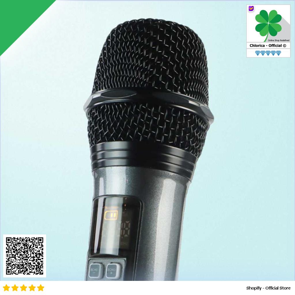 Rellent Mikrofon Karaoke Mic Wireless Portable KTV D300