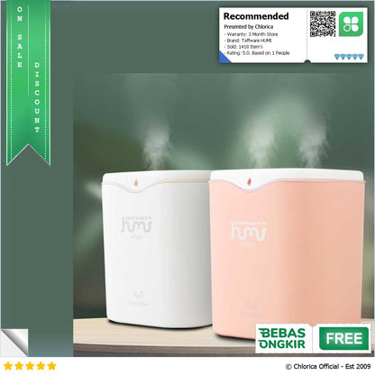 Taffware HUMI Humidifier Aromatherapy Oil Diffuser Double Spray 2000ml H2000