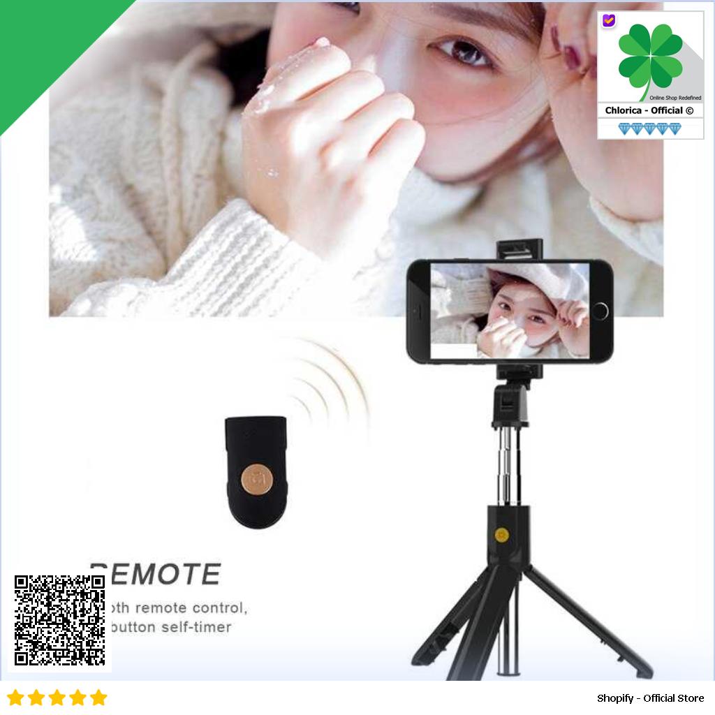 Taffware Tripod HP Tongsis Monopod Portable with Bluetooth Remote K07