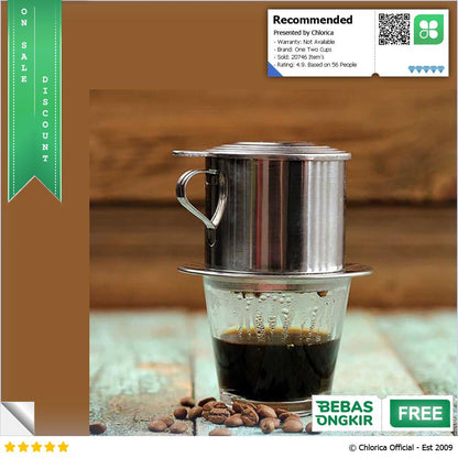 One Two Cups Vietnam Drip Coffee Filter Pot Saringan Kopi LC1