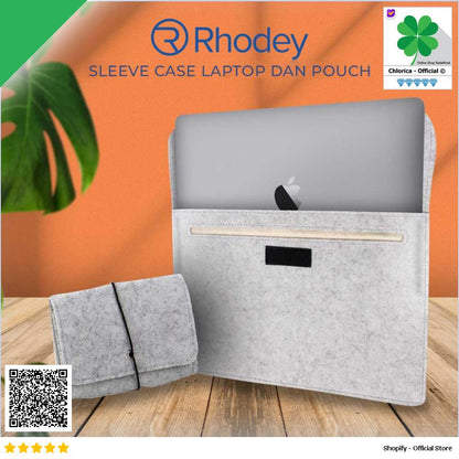 Rhodey Sleeve Case Laptop Macbook Felt with Pouch AK01