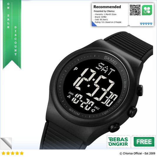 SKMEI Jam Tangan Pria Digital Sport Watch Alarm Waterproof EL Light 1980