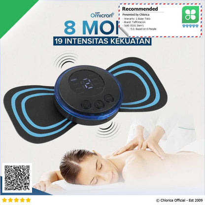 TaffOmicron Alat Pijat Elektrik Tempel EMS Terapi Leher Massager TMS17