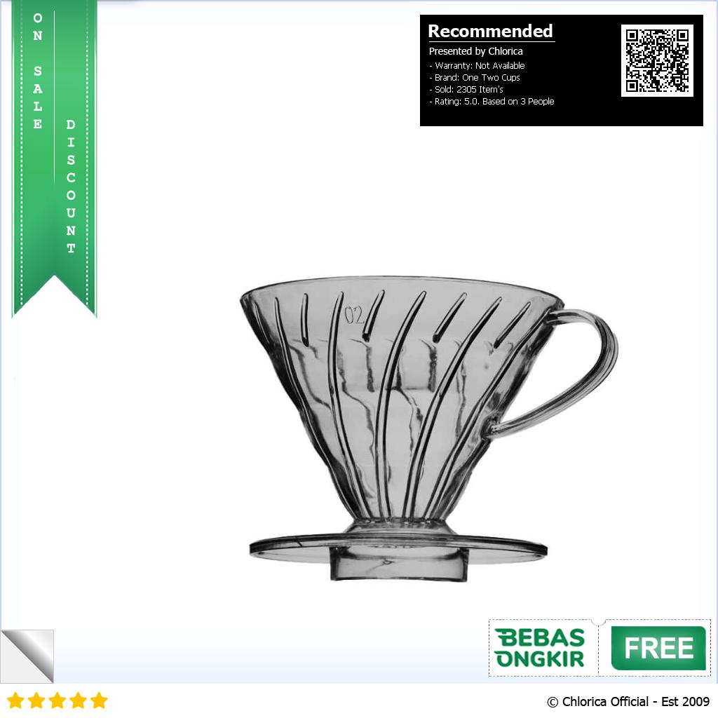 One Two Cups Filter Penyaring Kopi V60 Cone Coffee Dripper Plastik SE105