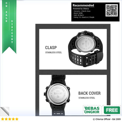 SKMEI Jam Tangan Pria Analog Digital Sport Alarm Waterproof EL Light 2014