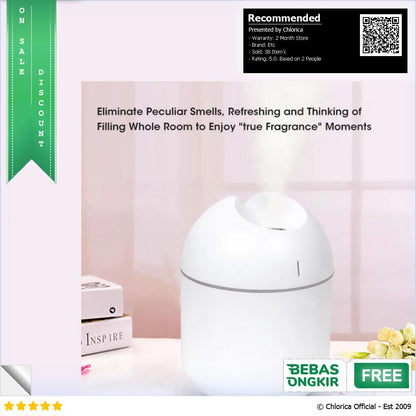 Lescolton Mini Humidifier Aromatherapy Oil Diffuser USB 250ml HM25