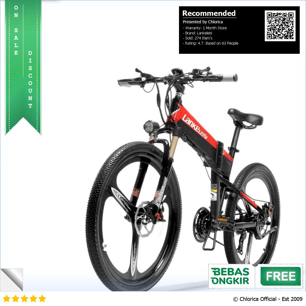 Lankeleisi Sepeda Listrik Lipat Folding Bike Elite Version 48V 10.4Ah XT600