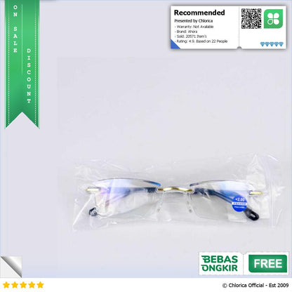 Ahora Kacamata Baca Rabun Dekat Frameless Anti Blue Light Glasses 641