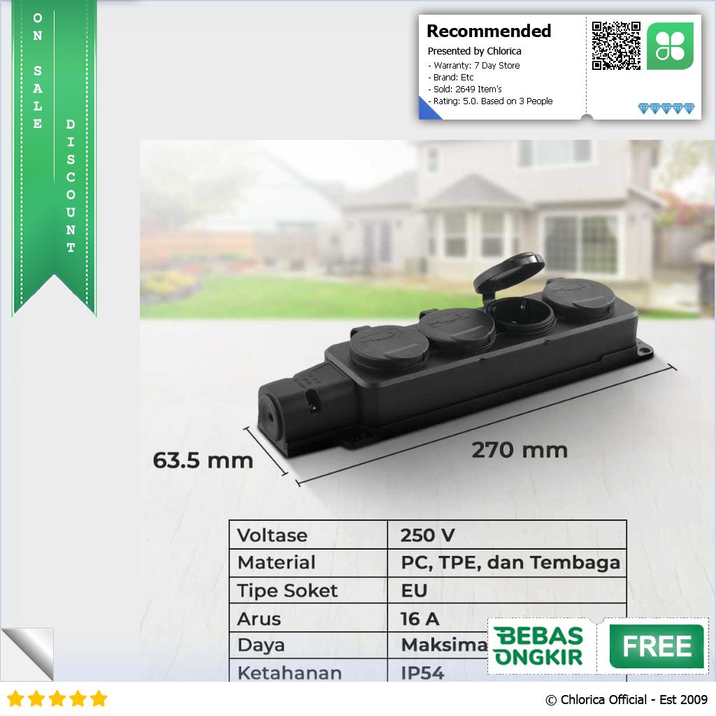 TANXIS Stop Kontak Outdoor Terminal Anti Air IP54 16A 250V EU T36