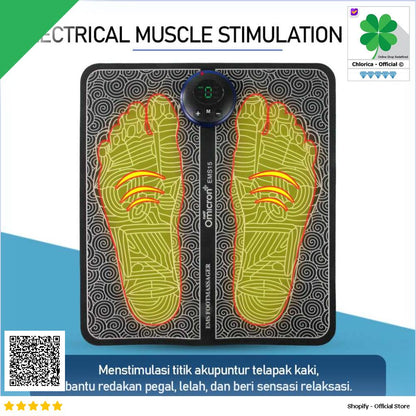 TaffOmicron Alat Pijat Kaki Elektrik EMS Foot Massager USB 6 Mode EMS15