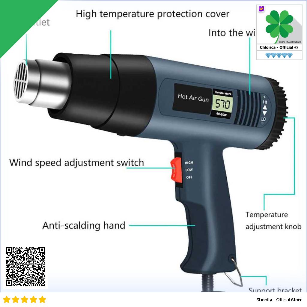 ZHCY Electric Hot Air Gun Dryer Heat Solder 2000W