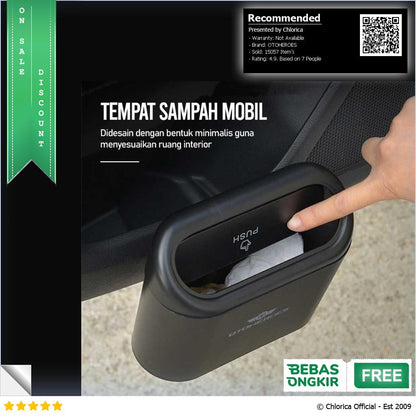 OTOHEROES Tempat Sampah Mobil Trash Bin Pressing Type DDE01