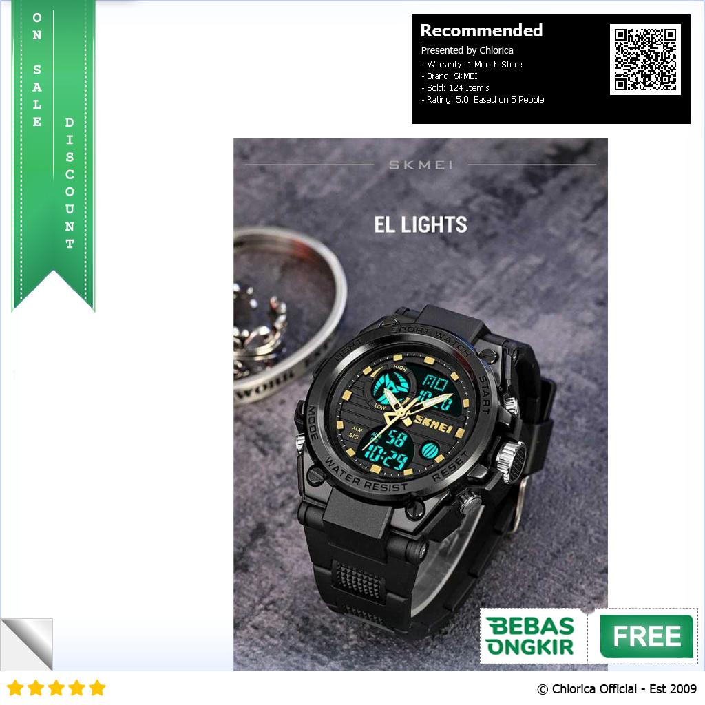 SKMEI Jam Tangan Pria Analog Digital Sport Alarm Waterproof EL Light 2031