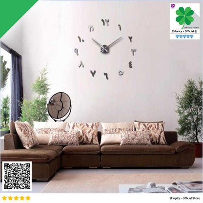 TaffHOME Jam Dinding DIY Giant Wall Clock Creative Design S031