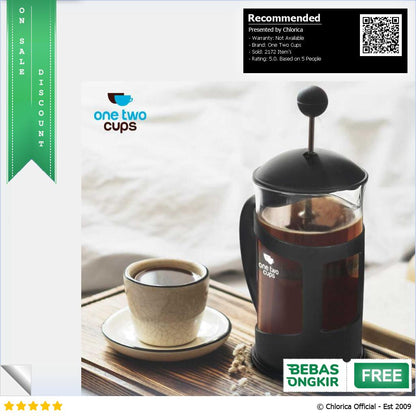 One Two Cups Cafilas French Press Coffee Maker Pot TOP1