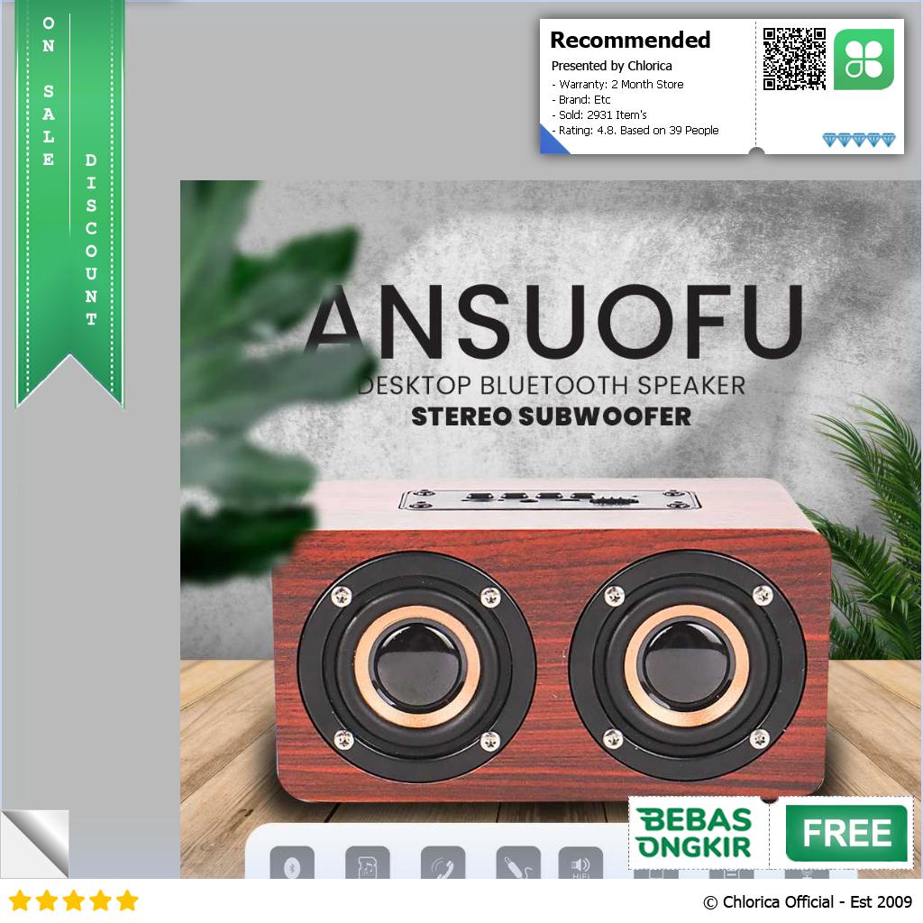 ANSUOFU Desktop Bluetooth Speaker Stereo Subwoofer W5