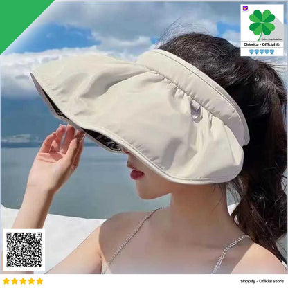 KAKA Topi Pantai Anti UV Wanita Sun Visor Hat Waterproof Polyester CX3 011