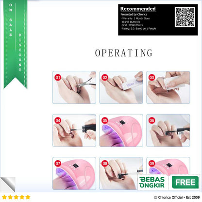 Biutte.co Pengering Kutek Kuku UV LED Nail Dryer 36W Mini 1